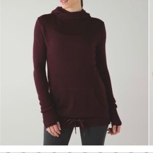 Lululemon Sweet Savasana Pullover Heathered Bordeaux Drama 6% Cashmere 2